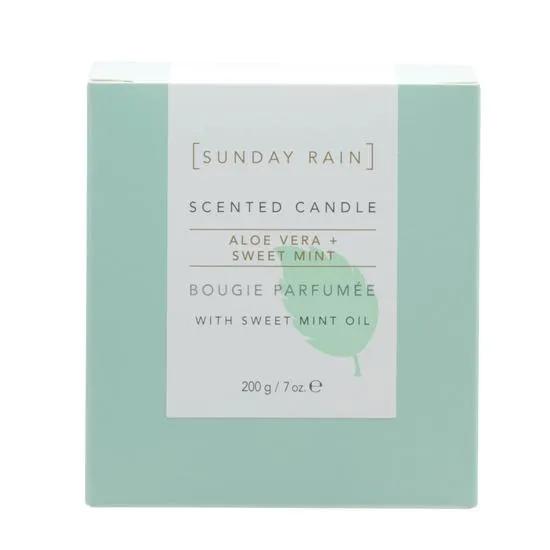 Sunday Rain Aloe Vera & Sweet Mint Soy Candle 265g
