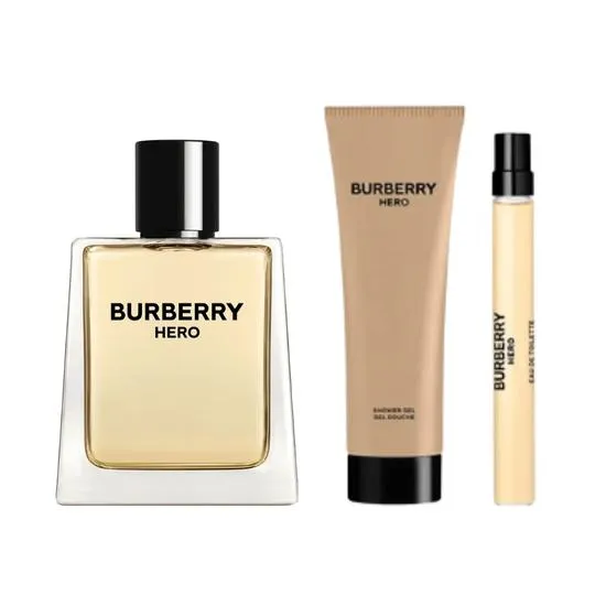 BURBERRY Hero Men's Gift Set 100ml Eau De Toilette + 75ml Shower Gel + 10ml Eau De Toilette