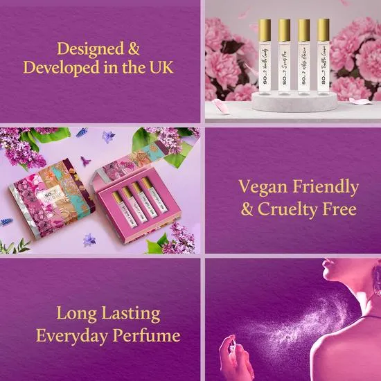 SO...? Unique Travel Size Mini Premium Eau De Toilette Gift Set 4 x 14ml