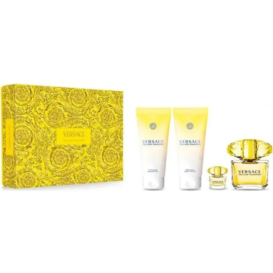 Versace Yellow Diamond Gift Set 50ml EDT + 50ml Shower Gel + 50ml Body Lotion