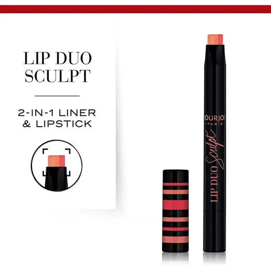 Bourjois Lip Duo Sculpt 2 In 1 Liner & Lipstick Peach Shake