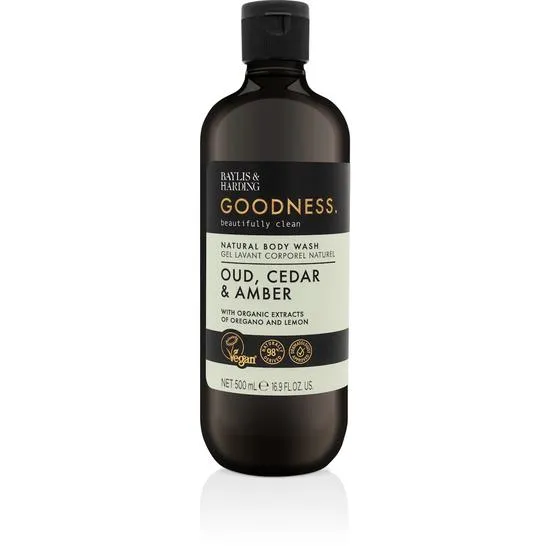 Baylis & Harding Goodness Oud Cedar & Amber Natural Body Wash 1000ml