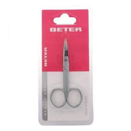 Beter Chrome Plated Curved Manicure Scissors 9cm