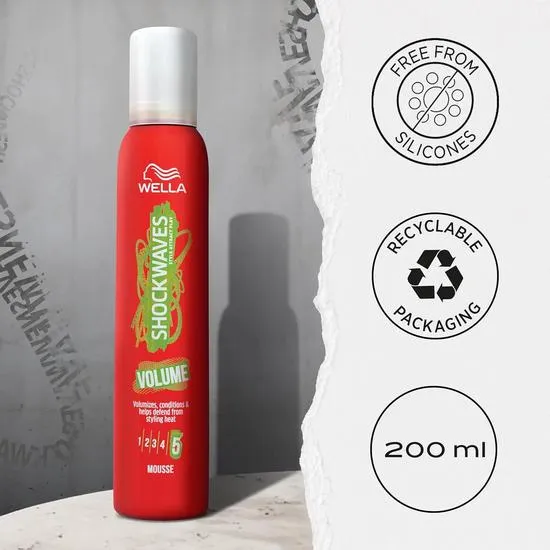 Wella Shock Waves Volume 5 Mousse 200ml