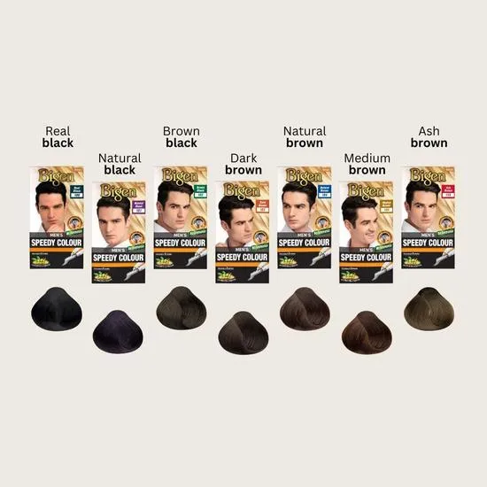 Bigen Mens Speedy Hair Colour Easy & Smooth Application No Ammonia Ash Brown 113