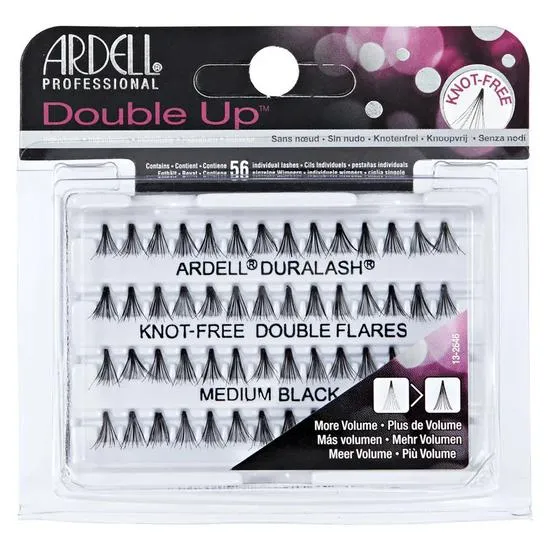 Ardell Double Up Knot Free Double Flares Lashes Long Black