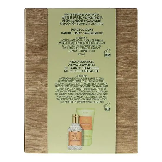 4711 Acqua Colonia White Peach & Coriander Gift Set 50ml Eau De Cologne + 75ml Shower Gel