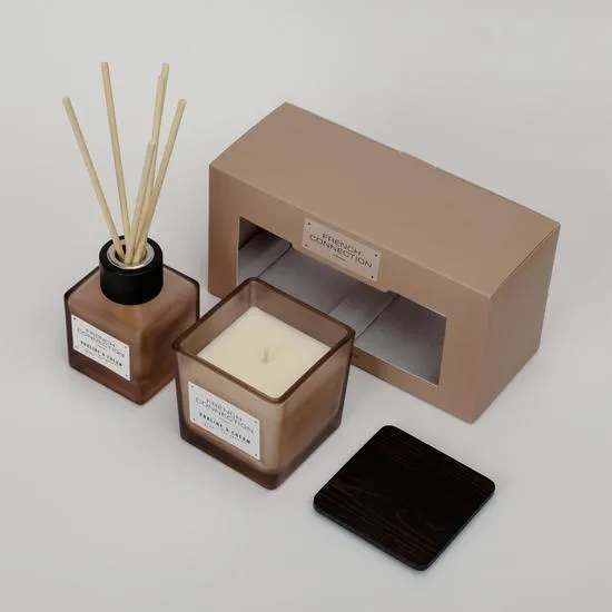 French Connection Autumn Collection Praline & Cream Diffuser + Candle 100ml + 200g