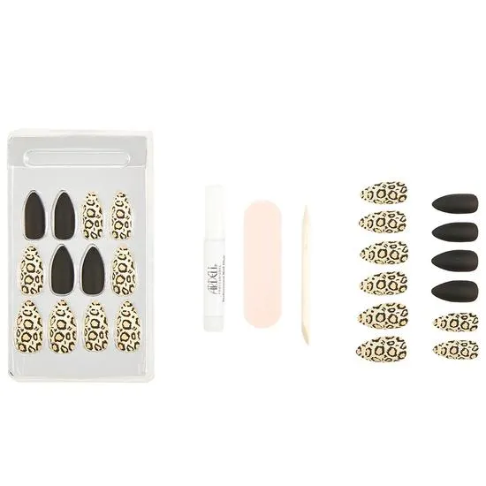 Ardell Nail Addict Premium Nails Black Leopard