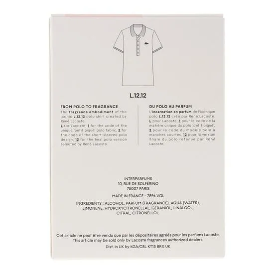 Lacoste L.12.12 Rose Eau De Parfum 50ml