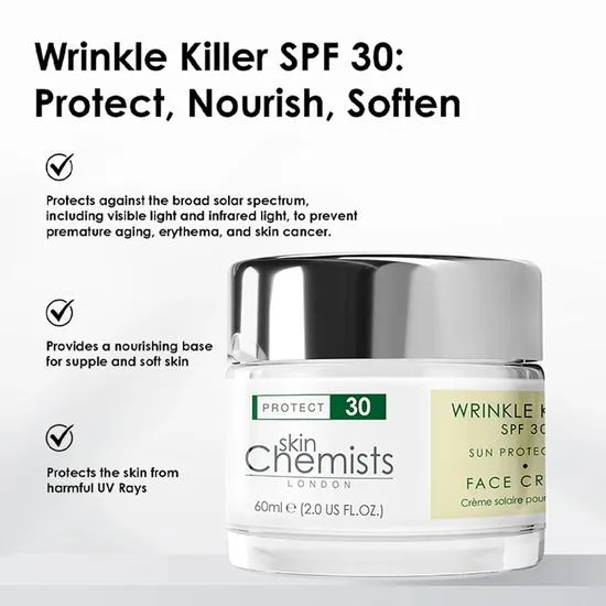 skinChemists Wrinkle Killer Sun Protection Day Moisturiser SPF 30 60ml