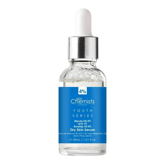 skinChemists Dry Skin Serum Marula Oil 4%, Q10 1%, Rosehip Oil 4% 30ml x 2