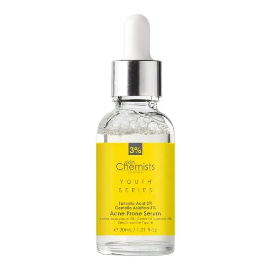skinChemists Acne Prone Serum Salicylic Acid 2%, Centella Asiatica 3% 30ml x 2