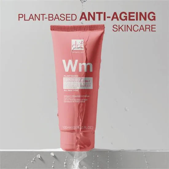 Dr Botanicals Watermelon Superfood 2-in-1 Cleanser & Makeup Remover With Glycolic Acid, Salicylic Acid & Lactic Acid 100ml