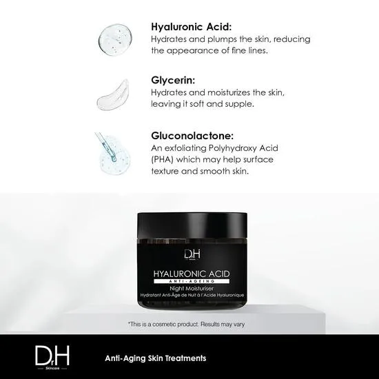 Dr H Hyaluronic Acid Anti-Ageing Night Moisturiser 60ml