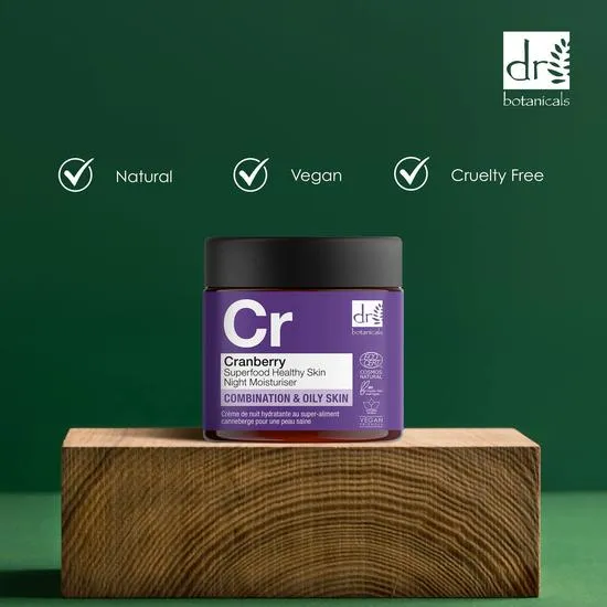 Dr Botanicals Cranberry Superfood Healthy Skin Night Moisturiser 60ml