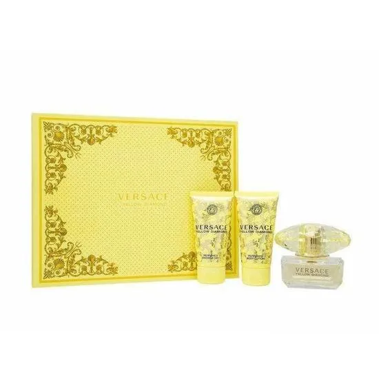 Versace Yellow Diamond Gift Set 50ml EDT + 50ml Shower Gel + 50ml Body Lotion