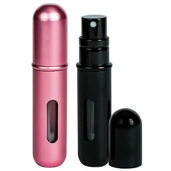 Pressit Refillable Perfume Atomiser Duo Pack Silver & Pink