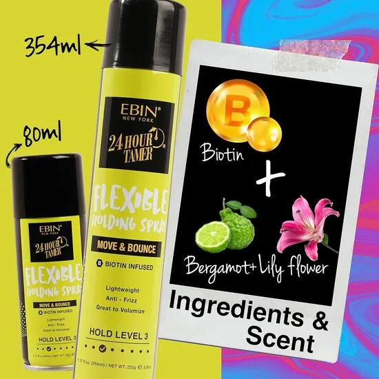 Ebin New York 24 Hour Tamer Move & Bounce Flexible Holding Spray 354ml