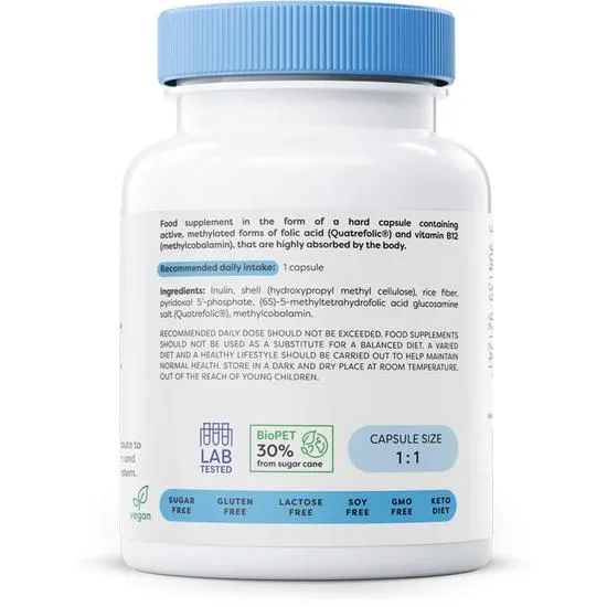 Osavi MethylFolate & Methyl-B12 60 Vegan Capsules