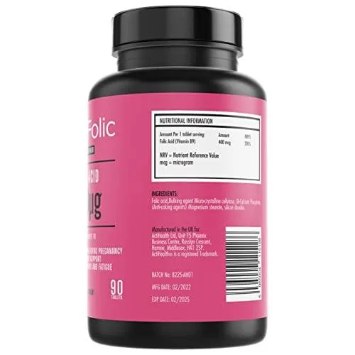 ActiHealth Folic Acid 400mcg 90 Tablets