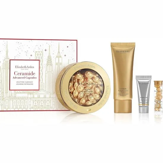 Elizabeth Arden Ceramide Gift Set 60 Capsules Advanced Ceramide Serum + 7 Capsules Advanced Ceramide Eye Serum + 50ml Ceramide Purifying Cream Cleanser + 5ml Superstar Booster