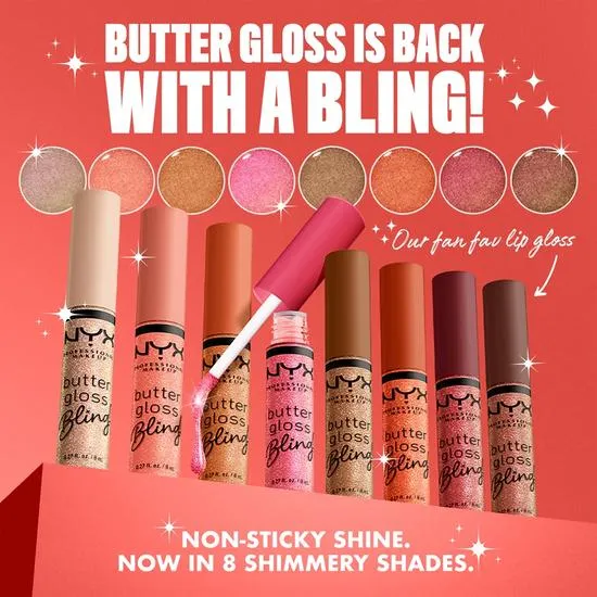 NYX Professional Makeup Butter Gloss Bling 01 Bring The Bling