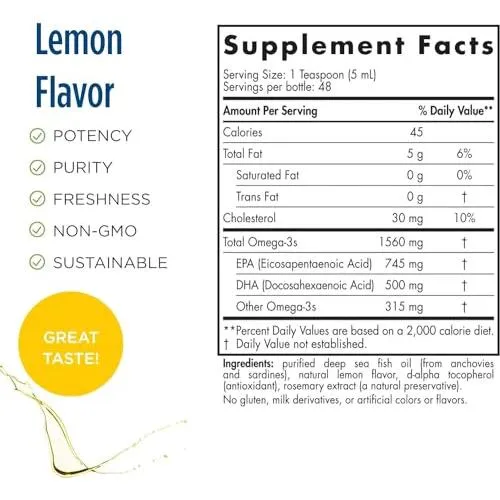 Nordic Naturals Arctic Omega Lemon 237ml