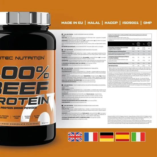 Scitec Nutrition 100% Beef Protein Almond Chocolate