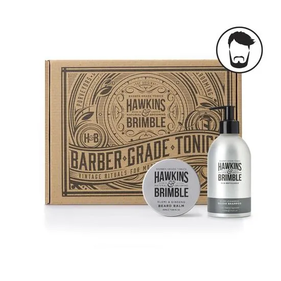 Hawkins & Brimble Beard Shampoo & Balm Set