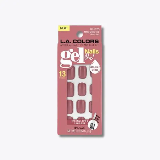 L.A. Girl LA Colours Gel On False NAIL Tips & Glue Kit Anarchy