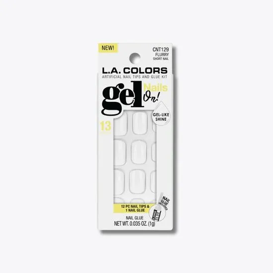 L.A. Girl LA Colours Gel On False NAIL Tips & Glue Kit Anarchy