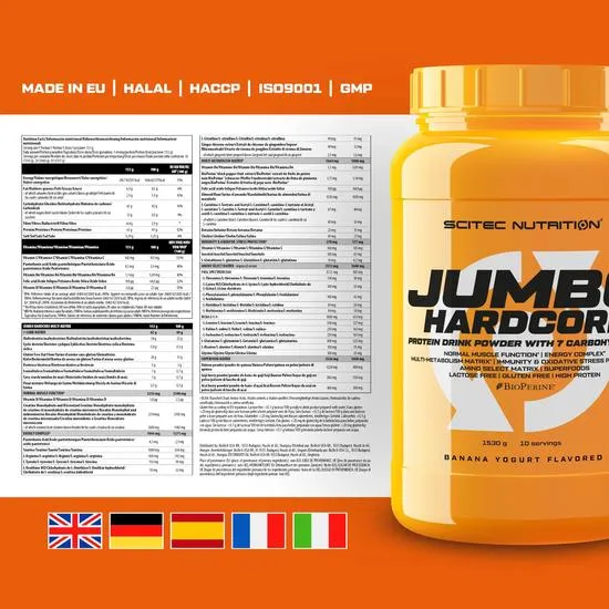 Scitec Nutrition Jumbo Hardcore, Banana Yogurt 1530g
