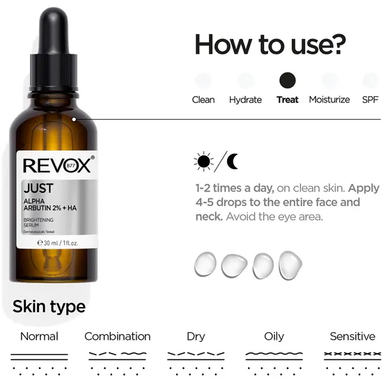 Revox JUST Alpha Arbutin 2% + HA 30ml