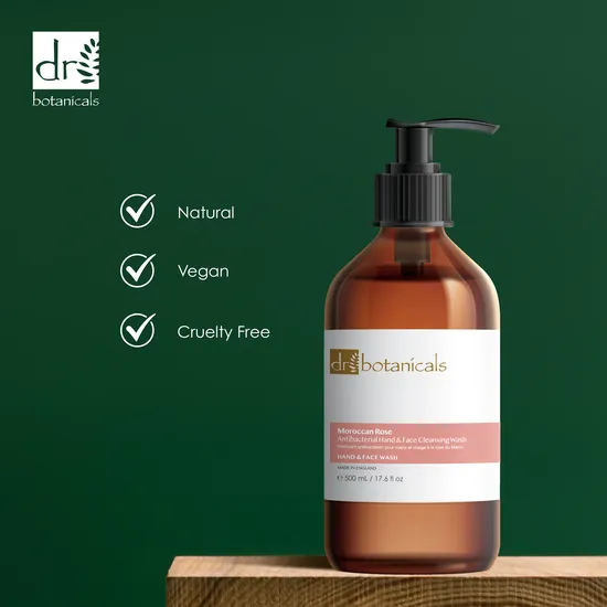 Dr Botanicals Moroccan Rose Hand & Face Cleansing Wash 500ml