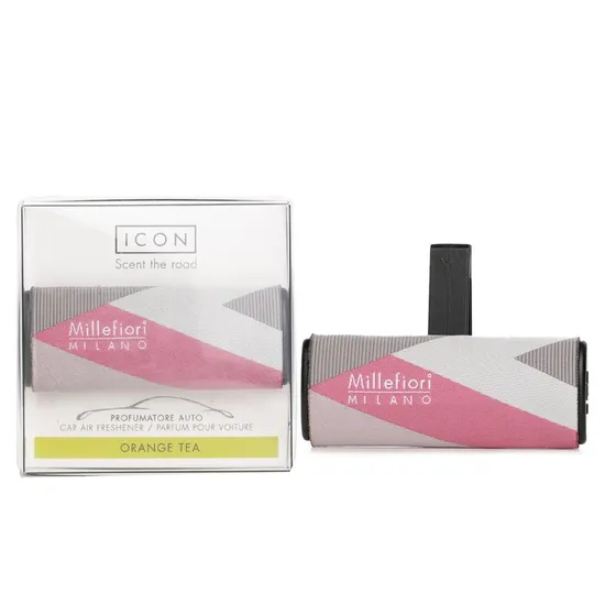 Millefiori Icon Textile Geometric Car Air Freshener Orange Tea 1pc