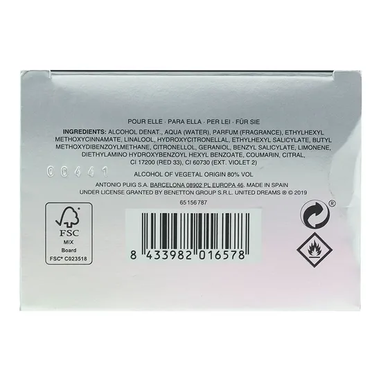 United Colors Of Benetton United Dreams Together For Her Eau De Toilette 80ml