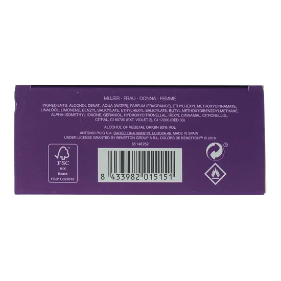 United Colors Of Benetton Colours Purple Eau De Toilette 50ml