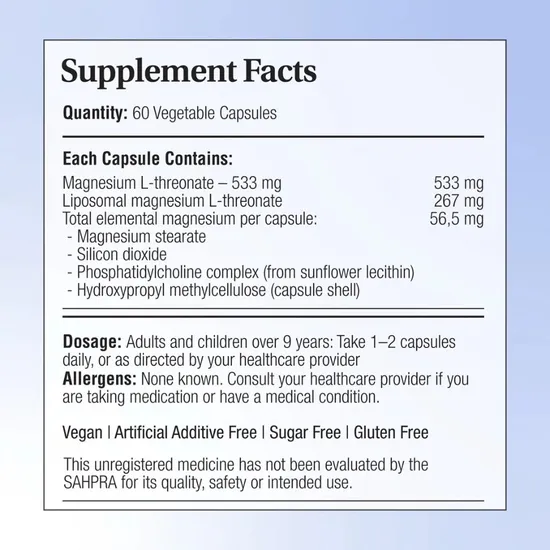 Phytoceutics Phytopure Magnesium L-Threonate Advanced Capsules 60 Capsules