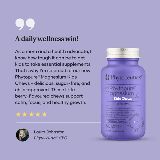 Phytoceutics Phytopure Kids Magnesium Chewable Tablets 60 Tablets