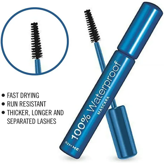 Rimmel 100% Waterproof Mascara 001 Black