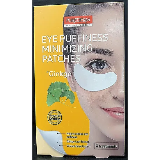Purederm Eye Puffiness Minimising Ginkgo Patches 4 Sachet