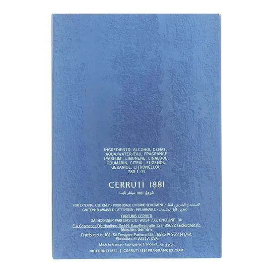 Cerruti 1881 Silver Night Eau De Parfum 100ml