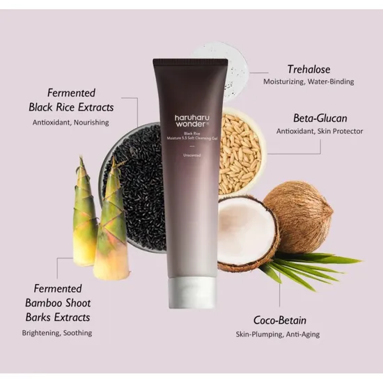 Haruharu Wonder Black Rice Moisture 5.5 Soft Cleansing Gel 100ml