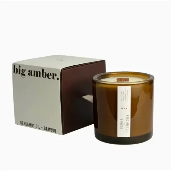 wxy. Big Amber Bamboo + Bergamot Oil Candle 12.5oz