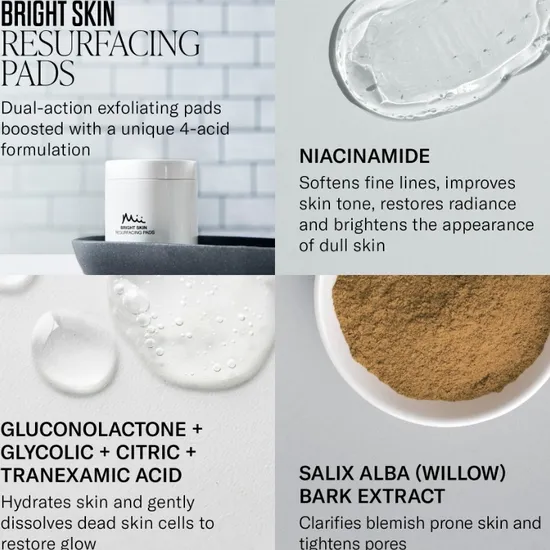 Mii Cosmetics Bright Skin Resurfacing Pads