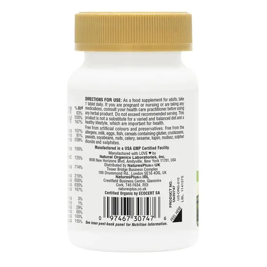 Nature's Plus Source Of Life Garden Organic Womens Daily Tablets 30 Tablets