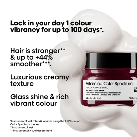L'Oréal Professionnel Vitamino Colour Spectrum Shampoo & Rinse Off Hair Mask Duo 300ml Shampoo and 250ml Rinse Off Hair Mask
