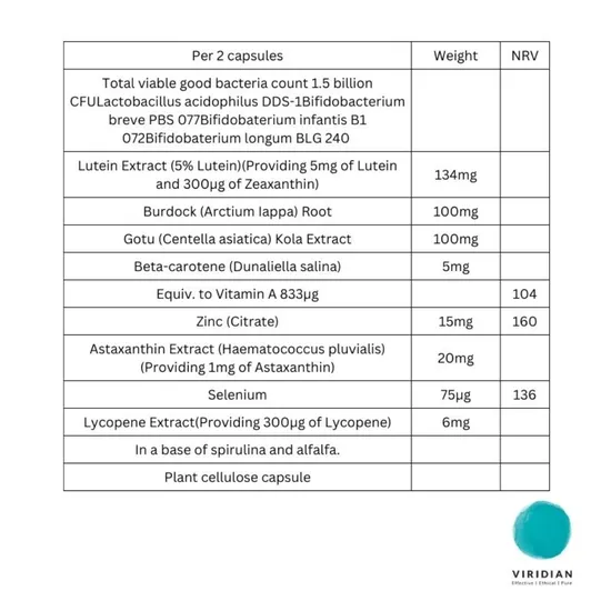 Viridian Clear Skin Complex Veg Capsules 60 Capsules