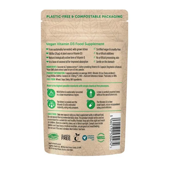 Together Health Vegan Vitamin D3 Vegicaps 30